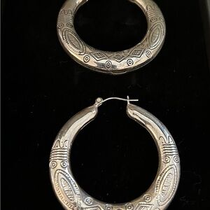 Elegant Silver Hoop Earrings